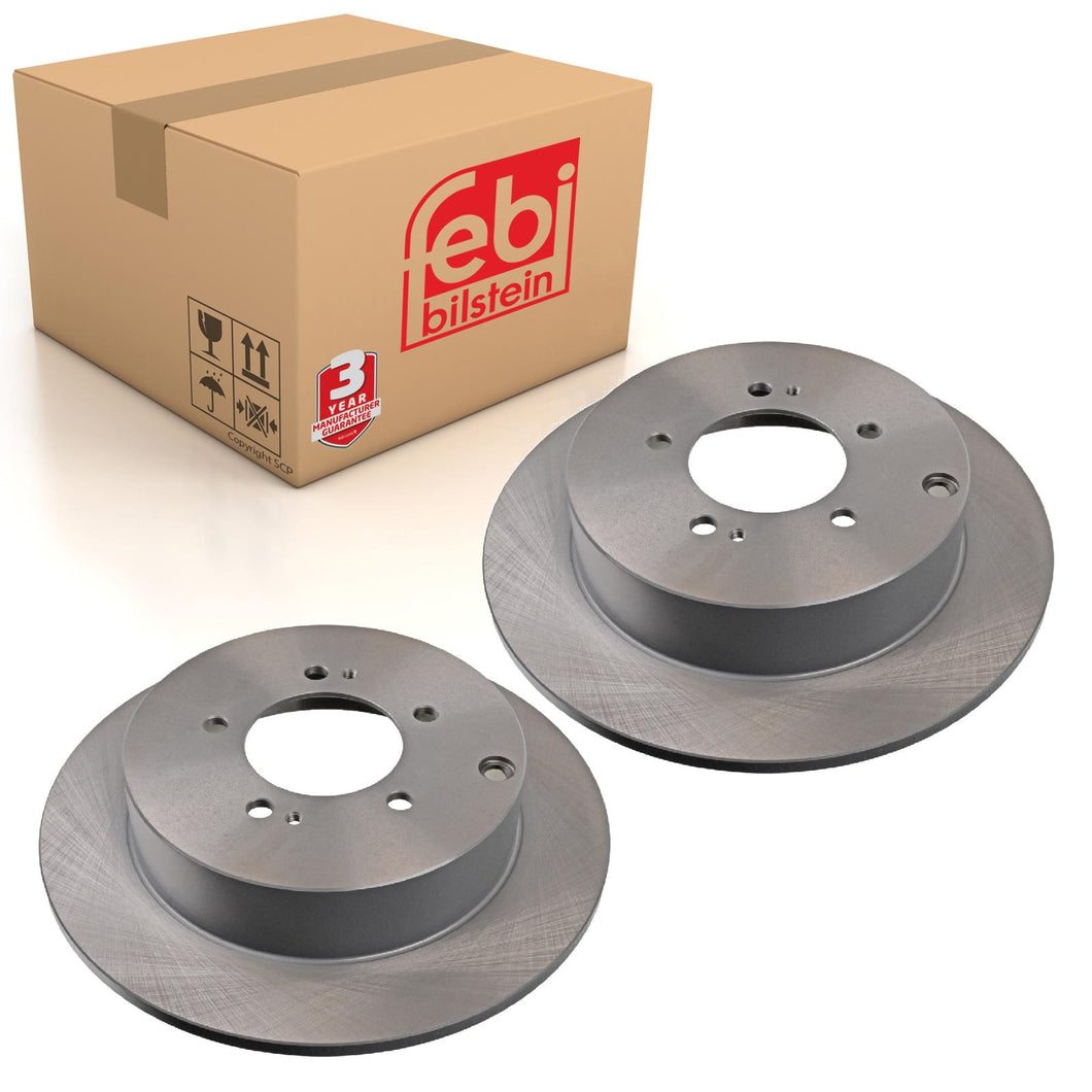 Pair of Rear Brake Disc Fits Mitsubishi Lancer Outlander Peugeot 4007 Febi 29309