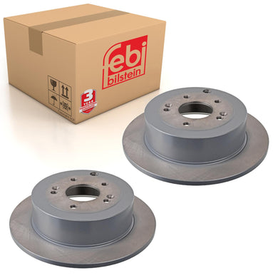 Pair of Rear Brake Disc Fits Hyundai Santa Fe OE 584112B000 Febi 29351