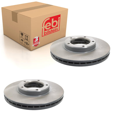 Pair of Front Brake Disc Fits Toyota Hiace IV OE 4351226090 Febi 29980