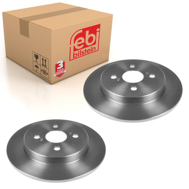 Pair of Rear Brake Disc Fits Toyota Vitz Yaris iQ OE 4243152080 Febi 29982
