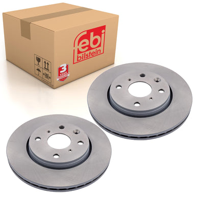 Pair of Front Brake Disc Fits Toyota Aygo Peugeot 107 108 Citroen C1 Febi 30636