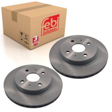 Pair of Front Brake Disc Fits Subaru Justy Daihatsu Boon Copen Cuore Febi 30637