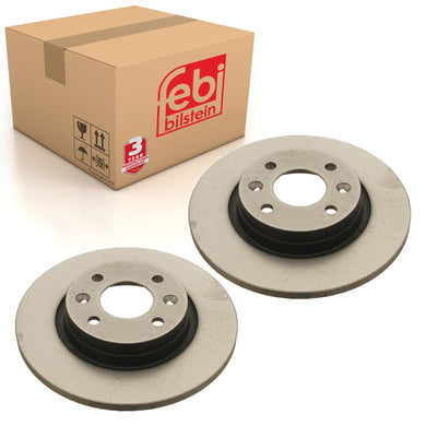 Pair of Front Brake Disc Fits Renault Logan Sandero Tondar Twingo Dac Febi 30652