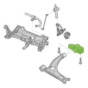 Front Lower Control Arm Bush Inc Bracket Fits Volkswagen CC 4motion P Febi 30691