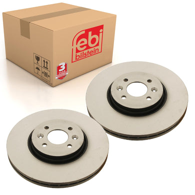 Pair of Front Brake Disc Fits Renault Grand Scenic II OE 7701207897 Febi 30697