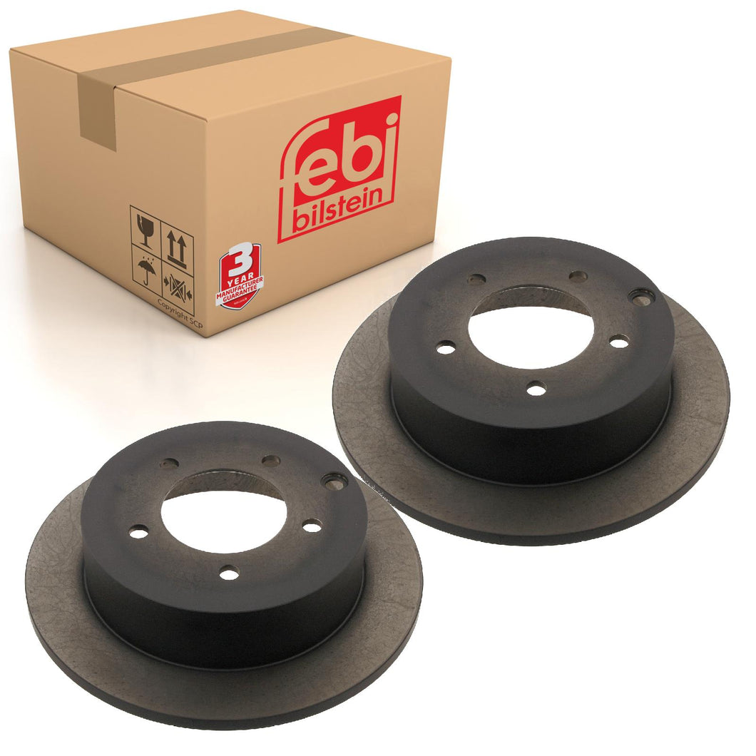 Pair of Rear Brake Disc Fits Mitsubishi Lancer OE MN116332 Febi 31280