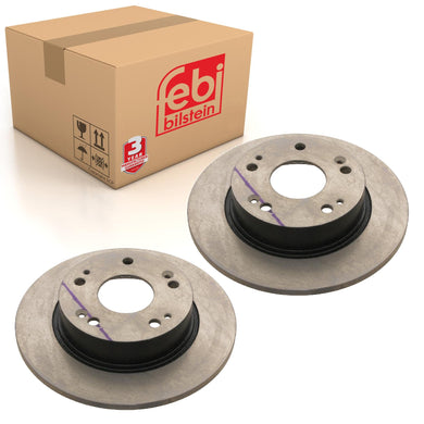 Pair of Rear Brake Disc Fits Honda Accord OE 42510SEAE00 Febi 31304