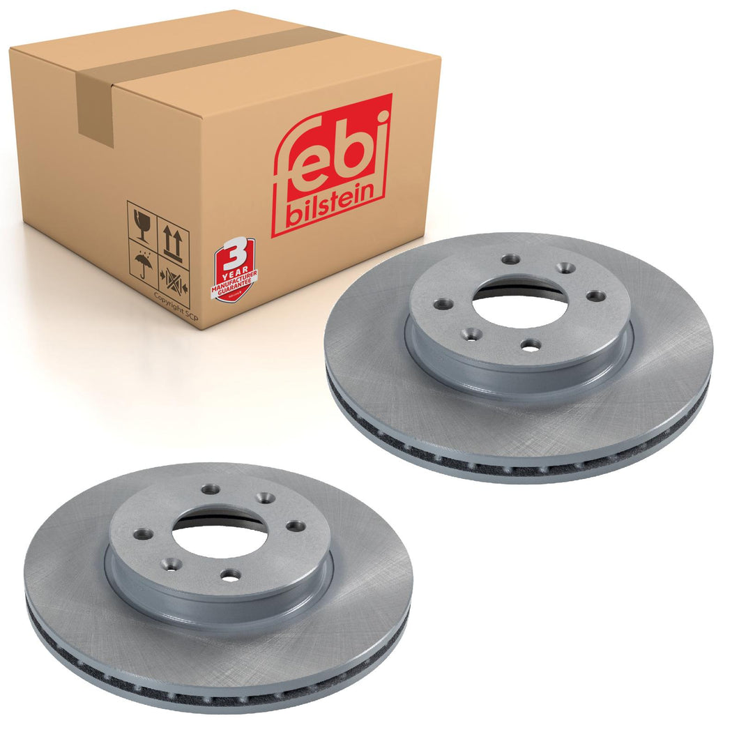 Pair of Front Brake Disc Fits KIA Rio Hyundai Accent Click Getz Verna Febi 31318