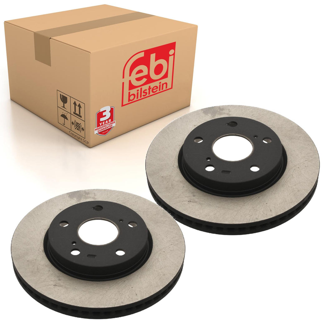 Pair of Front Brake Disc Fits Toyota Noah RAV4 Voxy Scion xB Lexus HS Febi 31473