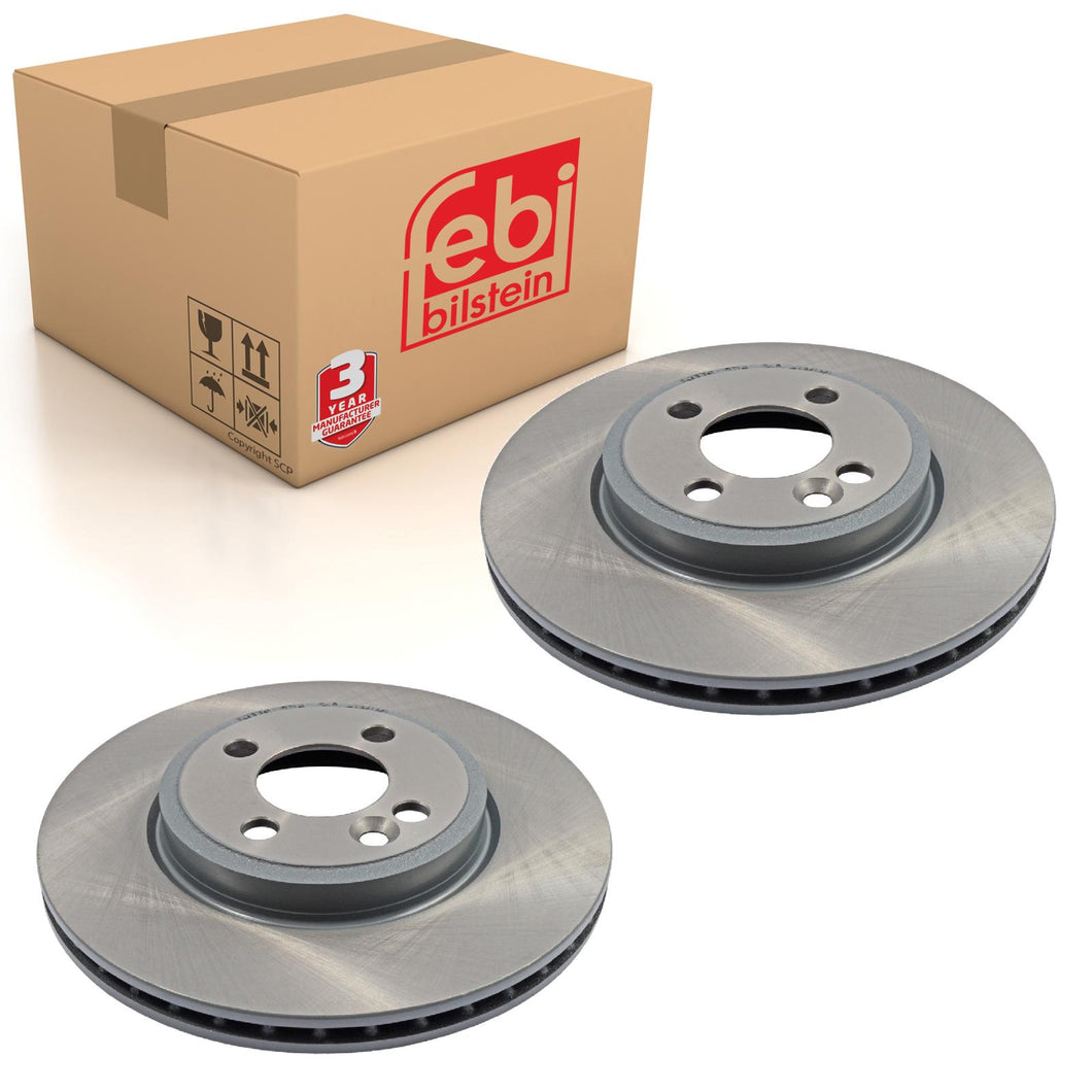 Pair of Front Brake Disc Fits Mini BMW Cooper R55 LCI R56 R57 R58 R59 Febi 32074