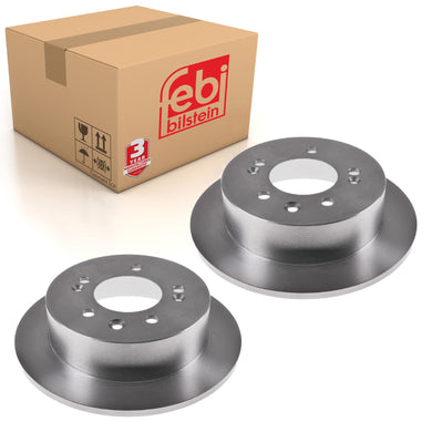 Pair of Rear Brake Disc Fits Hyundai Avante Elantra Sonata VI Febi 32579