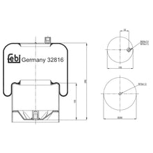 Load image into Gallery viewer, Rear Air Spring Inc Steel Piston Fits Mercedes Benz Actros Atego 18t Febi 32816
