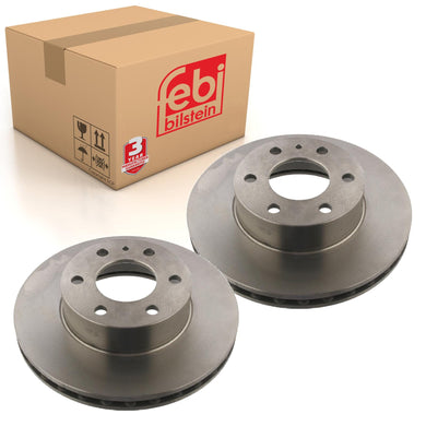 Pair of Front Brake Disc Fits IVECO LCV Daily Trakker ADTrakker AD Febi 35337