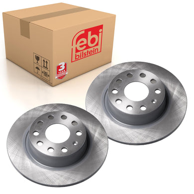 Pair of Rear Brake Disc Fits Volkswagen Beetle Bora Caddy 3 2C 4motio Febi 36128