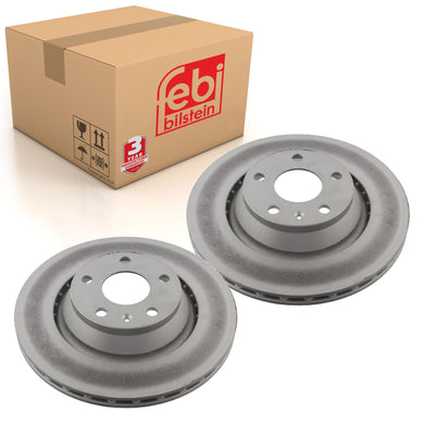 Pair of Rear Brake Disc Fits Audi TT Coupe quattro Roadster TTRS TTS Febi 36233