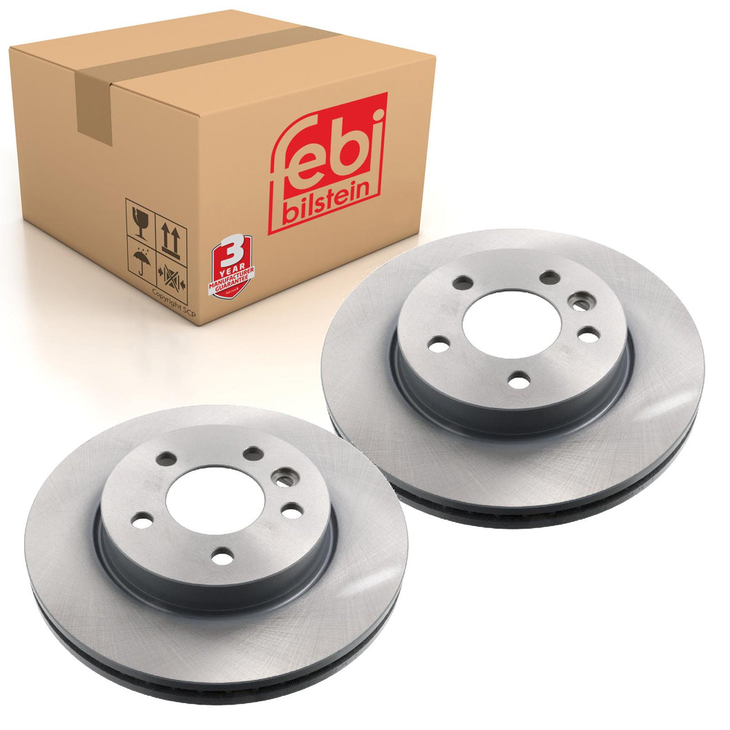 Pair of Front Brake Disc Fits Volkswagen Amarok S1 4motion S1 Febi 36237
