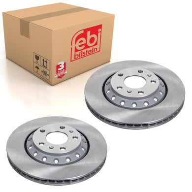 Pair of Rear Brake Disc Fits Volkswagen Phaeton 4motion Audi A8 quatt Febi 36238