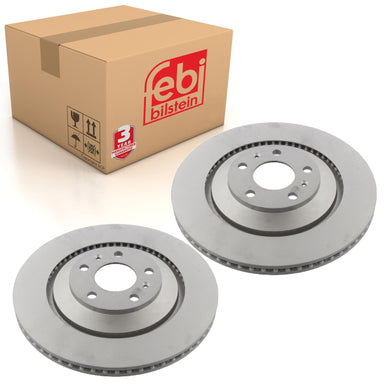 Pair of Rear Brake Disc Fits Volkswagen Phaeton 4motion Audi A8 quatt Febi 36239