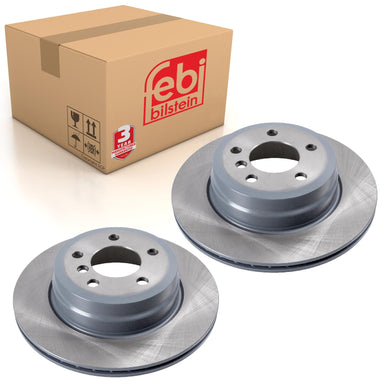 Pair of Rear Brake Disc Fits BMW X5 E70 LCI F15 X6 E71 Febi 36386