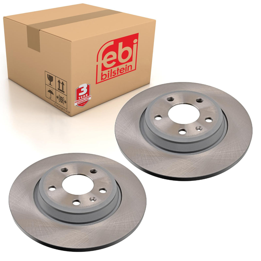 Pair of Rear Brake Disc Fits Audi A4 quattro A5 A6 A7 Q5 RS6 S6 S7 4G Febi 36463