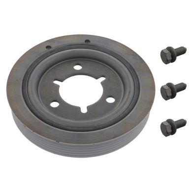Decoupled Crankshaft Pulley Inc Bolts Fits FIAT Fiorino Qubo Peugeot Febi 36886