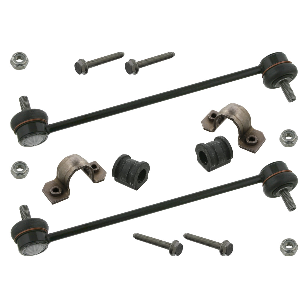 Front Anti Roll Bar Bush Kit Inc Stabiliser Links Fits Volkswagen Pol Febi 37078