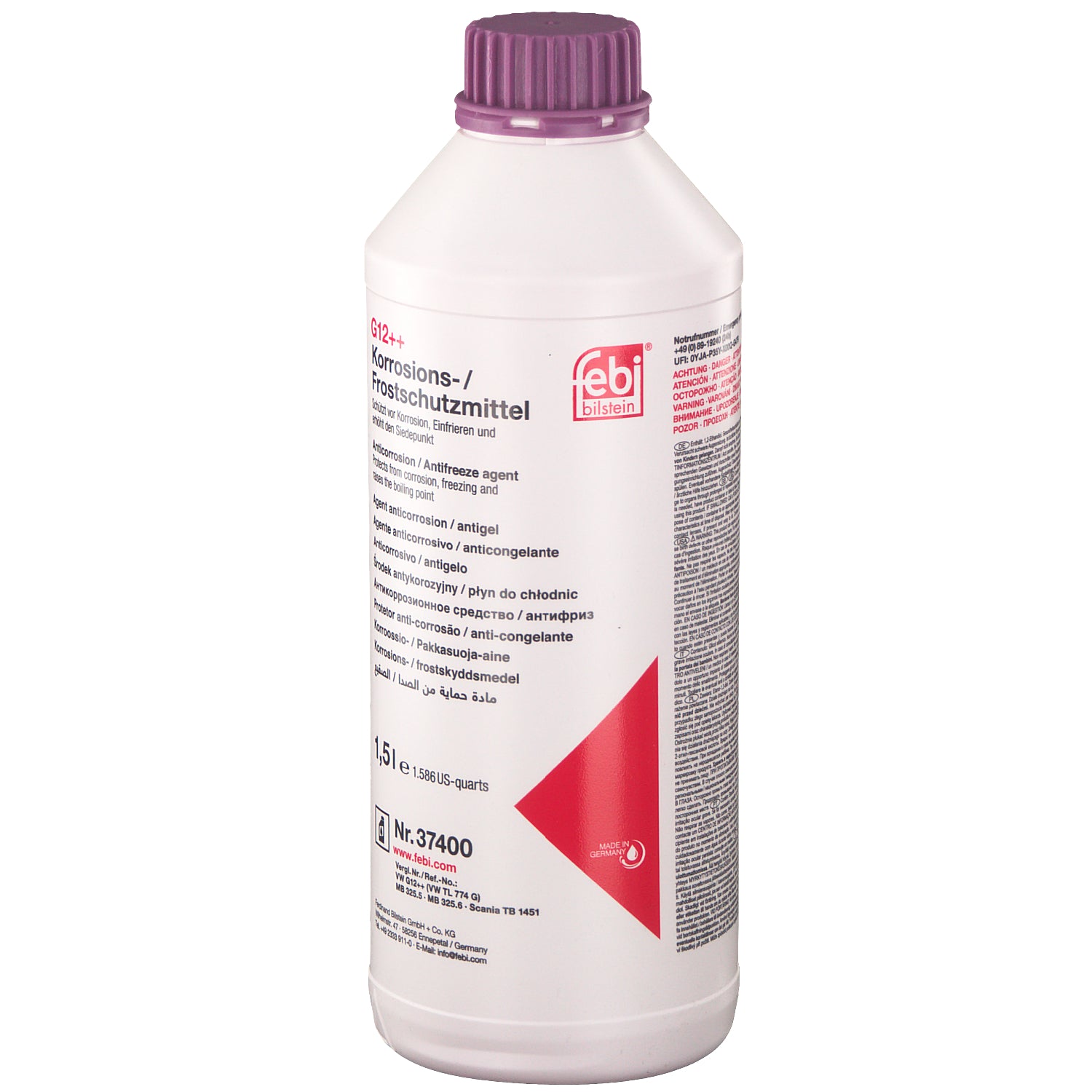 Pink Red Coolant Antifreeze Concentrate G12++ 1.5Ltr Fits Audi VW Febi –  Simply Car Parts