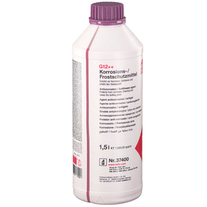 Pink Red Coolant Antifreeze Concentrate G12++ 1.5Ltr Fits Audi VW Febi 37400