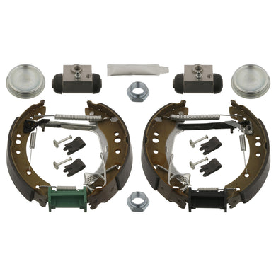 Rear Brake Shoe Set Inc Additional Parts Fits Peugeot 1007 Citroen C2 Febi 37526