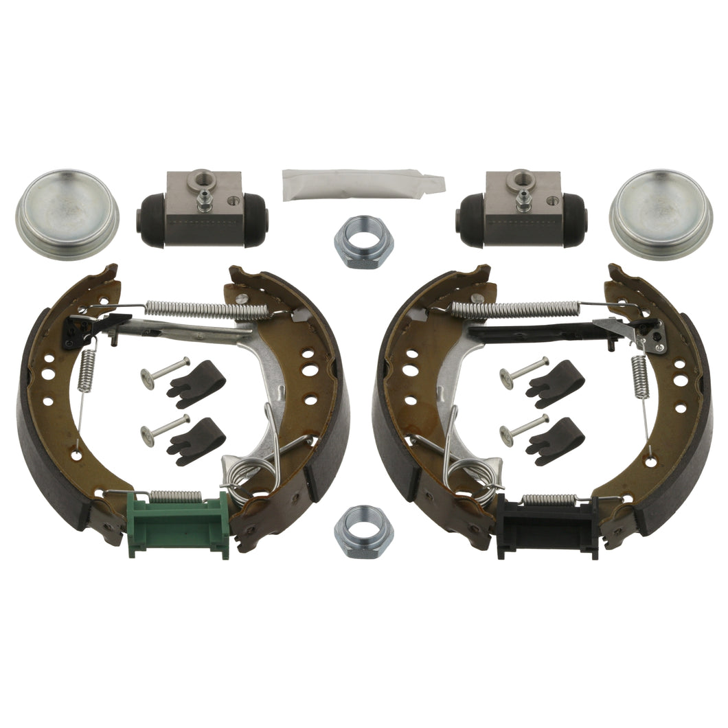 Rear Brake Shoe Set Inc Additional Parts Fits Peugeot 1007 Citroen C2 Febi 37526