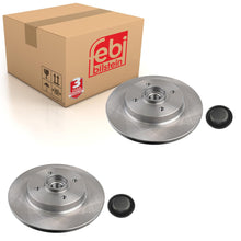 Load image into Gallery viewer, Pair of Rear Brake Disc Inc Wheel Bearing Abs Sensor Ring Axle Nut &amp; Febi 37680