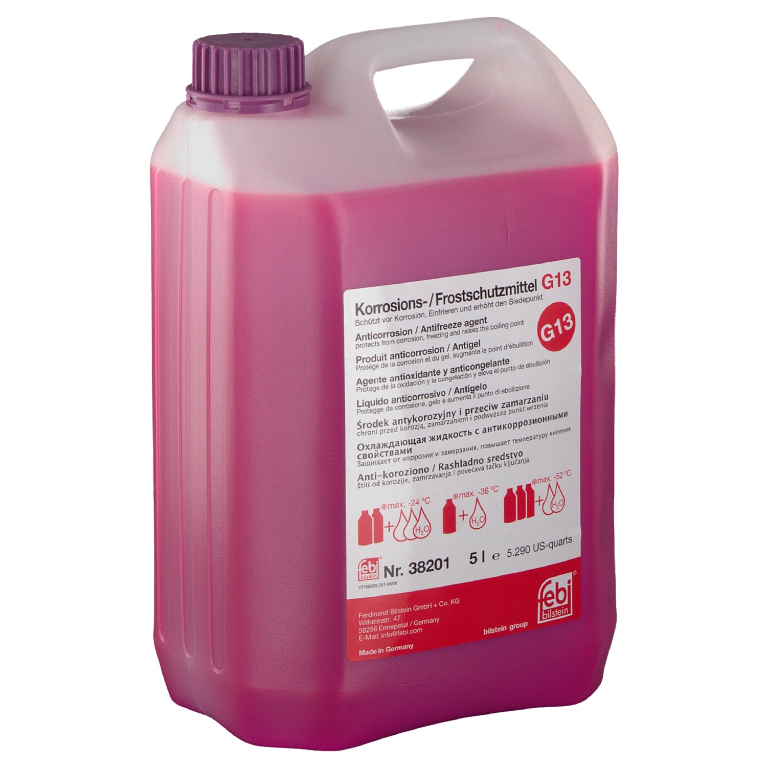 Coolant / Antifreeze - Audi/VW G13 (Lilac) (1.5 Liter) G013A8JM1 - FEBI  BILSTEIN