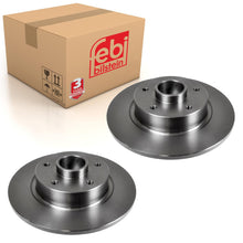 Load image into Gallery viewer, Pair of Rear Brake Disc Inc Wheel Bearing Abs Sensor Ring Axle Nut &amp; Febi 38305