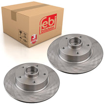 Load image into Gallery viewer, Pair of Rear Brake Disc Inc Wheel Bearing Abs Sensor Ring Axle Nut &amp; Febi 38307