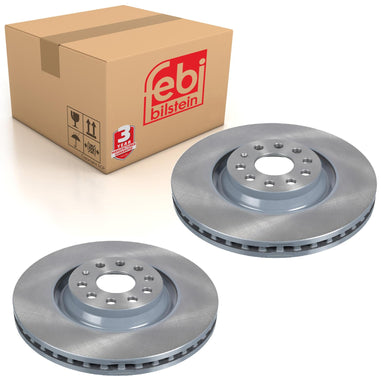 Pair of Front Brake Disc Fits Volkswagen CC 4motion Golf 7 Alltrack B Febi 39129