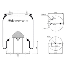 Load image into Gallery viewer, Rear Air Spring Inc Steel Piston Fits Scania Serie 4 Bus Bus4-Serie F Febi 39134