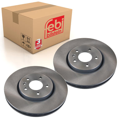 Pair of Front Brake Disc Fits Vauxhall Astra Cascada Zafira Classic G Febi 39210