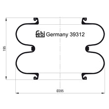 Load image into Gallery viewer, Air Spring Fits Neoplan bitte Abmessungen beachten/please pay attenti Febi 39312
