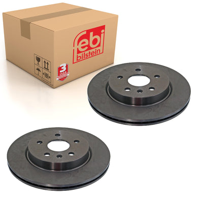 Pair of Rear Brake Disc Fits Vauxhall Insignia A Sports Tourer Saab 4 Febi 39373