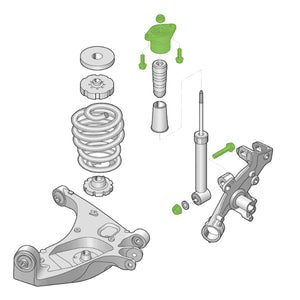 A4 Rear Strut Mounting Kit Fits Audi A6 S4 S6 Seat Exeo ST Febi 39540