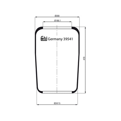 Air Spring No Piston Fits Schmitz Cargobull OE 750212 Febi 39541