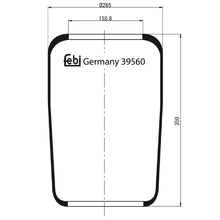 Load image into Gallery viewer, Air Spring No Piston Fits Volvo B58 BRB58 DAF BUS MB 230 SB 2300 3000 Febi 39560