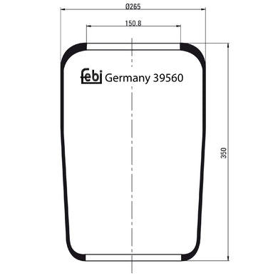 Air Spring No Piston Fits Volvo B58 BRB58 DAF BUS MB 230 SB 2300 3000 Febi 39560