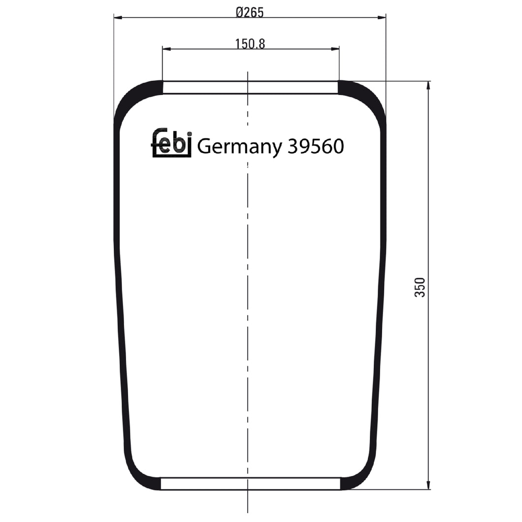 Air Spring No Piston Fits Volvo B58 BRB58 DAF BUS MB 230 SB 2300 3000 Febi 39560