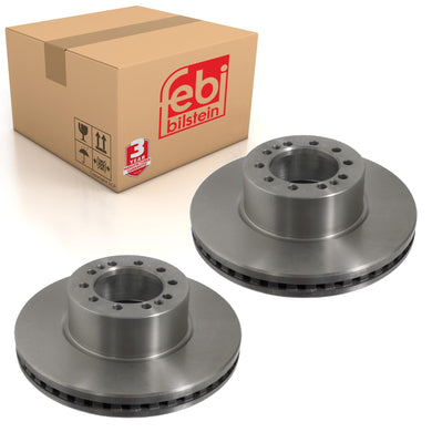 Pair of Front Brake Disc Fits Volvo FL G2 G3FL 240 280 320 Renault D- Febi 39651
