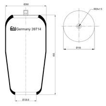 Load image into Gallery viewer, Front Air Spring No Piston Fits Mercedes Benz Actros Atego IIActros A Febi 39714