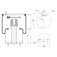Load image into Gallery viewer, Rear Air Spring Inc Steel Piston Fits Volvo B12 B7500 8500 8700 9700 Febi 39856