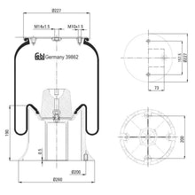 Load image into Gallery viewer, Air Spring Inc Aluminium Piston Fits Scania Serie 3 4113M 340 113M 36 Febi 39862