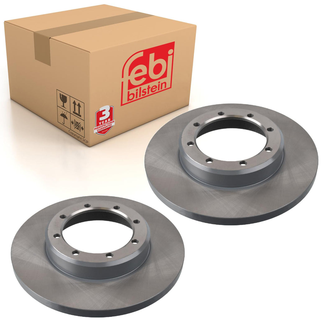 Pair of Rear Brake Disc Fits Vauxhall Movano Acura B Renault Master I Febi 39868