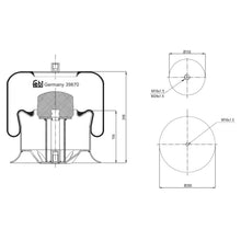 Load image into Gallery viewer, Rear Air Spring Inc Steel Piston Fits Mercedes Benz EconicEconic Febi 39870